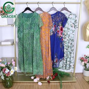 Vestidos Largos de Verano para Mujer de Segunda Mano, Coloridos, de Poliéster, Ligeros y Transpirables, Estilos Variados, Marca Gracer, Venta al Por Mayor, 45 kg - Product Image 3