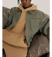 2023 Automne 100% Coton Personnalisé Unisexe Zippé Lourd Surdimensionné Punk Vintage Veste
