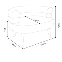 Fauteuil de salon et chambre à coucher en laine de mouton capitonnée, style nordique moderne minimaliste - Mobilier de maison ergonomique et confortable