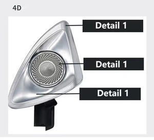 Pour Mercedes-Benz W223 W222 X253 W205 W206 W213 C/E/S/GLC Haut-parleur de porte latéral rotatif 4D flottant type aéronautique avec éclairage d'ambiance - Product Image 5
