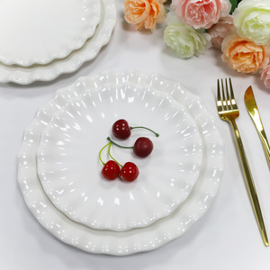 Assiettes Rondes Blanches Incassables en Mélamine Dure de 7/8/9/10 Pouces, Motif Fleur, Personnalisables, pour <span class=keywords><strong>Dîner</strong></span> Chinois - Product Image 5