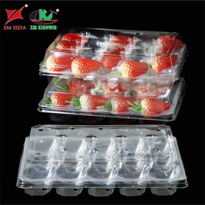 Rõ ràng vỉ rPet dâu tây hộp + PE lót bên trong bao bì nhựa container - Product Image 5