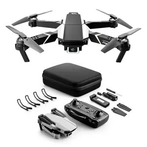 2 4G Mini Folding Quadcopter Four Axis Aircraft Drone Dual Cameras Power Battery Style Time Charging Plastic Flying