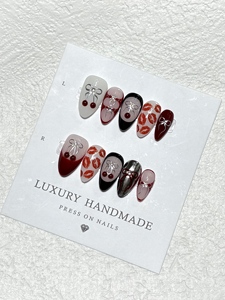 Bán buôn Hand Painted Gel Báo Chí trên móng tay đẹp sang trọng tùy chỉnh thiết kế handmade Báo Chí trên móng tay - Product Image 6