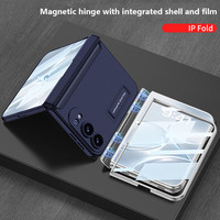 Coque de téléphone avec béquille pour Apple iPhone Duo, pour iPhone Ultra, avec protection de charnière, film en verre trempé et coque de protection en verre