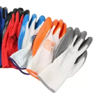 CE Approved Nitrile Hand Gloves With 13G Nylon Liner safety work gloves For Construction
