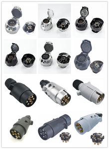 Conector de remolque de 7 pines <span class=keywords><strong>para</strong></span> coche, Conector de riel de acero inoxidable, estilo europeo - Product Image 3