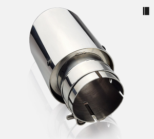 ท่อไอเสียรถยนต์ดัดแปลงสแตนเลสสามชั้นสีดำสีเหลืองสีแดงสีน้ำเงิน - Product Image 6