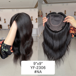 Listo para Enviar: Topper de Cabello Humano de Seda China de Color Natural, Doble Trama, 9x9 Pulgadas, Alta Densidad para Mujeres con Pérdida de Cabello - Product Image 4