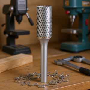 Fresa Rotativa Cilíndrica de Carburo TTAKE Md de 6.3 mm Z6, Corte Brillante Sin Recubrimiento para Metal, Madera y Plástico - Product Image 3