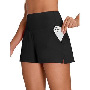 Shorts Deportivos para Mujer, Cintura Alta, Secado Rápido, con Bolsillos, para Correr, Hacer Ejercicio y Gimnasio - Product Image 1