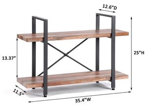 ชั้นแบ่ง2ชั้นชั้นชั้นไม้และโลหะชั้นวางของขายปลีกผนังโมเดิร์นดีไซน์เรียบง่ายชั้นวางหนังสือโลหะ - Product Image 2