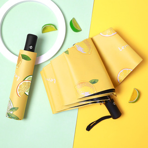 Gros Parasols pour femmes Parasols entièrement automatiques de <span class=keywords><strong>la</strong></span> série Fruit avec protection UV Fonction de pliage contre <span class=keywords><strong>la</strong></span> pluie et <span class=keywords><strong>la</strong></span> brillance - Product Image 5