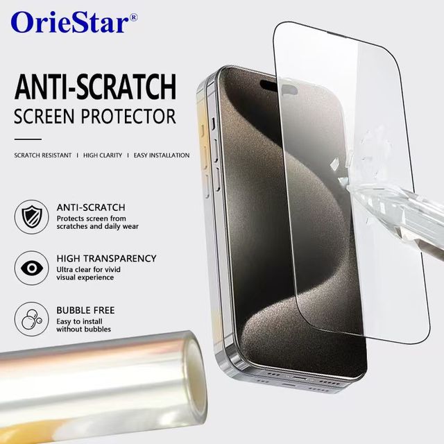 Factory Wholesale Super Durable HD Anti Scratch 2.5D for Double-Sided Adhesive Clear PET Film Roll for Mobile Phone Screen