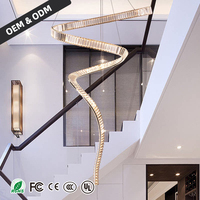 Lustre moderne pour escalier, luminaire suspendu pour villa et loft, éclairage d'intérieur, lampe de plafond, lustre suspendu, éclairage intérieur