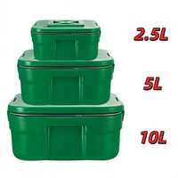 Lot de 3 seaux isothermes en acier inoxydable 2,5/5/10L – Classiques, pour le transport et le stockage de nourriture en extérieur, idéaux pour le camping et la cuisine, emballés en cartons