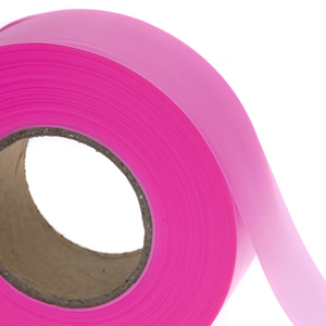 1inch Wide *50 Yds/roll <strong>PVC</strong> Flagging <strong>Tape</strong> Non Sticky Durable and Waterproof Pink Outdoor Line Boundary Trail Marker <strong>Tape</strong> - Product Image 4