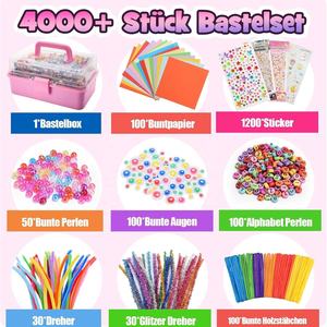 กล่องของขวัญพลาสติกทำมือแบบกำหนดเอง เป็นมิตรกับสิ่งแวดล้อม ชุดงานฝีมือประดับกลิตเตอร์ปอมปอม ของเล่นเด็ก ชุดงานศิลปะเพื่อการศึกษา งานฝีมือสำหรับใช้ในบ้าน - Product Image 2