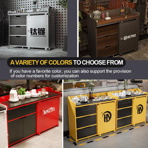 Meuble de rangement industriel chic en fer rustique durable, solution de stockage OEM pour atelier de moto, restaurant et hôtel - Product Image 3