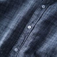 Kemeja Katun Slub Trendy dengan Satu Saku, Ringan Kasual Kancing Depan untuk Pria, Cocok untuk Kerja dan Kegunaan Sehari-hari