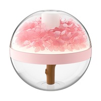 Humidificateur ultrasonique populaire à fleur éternelle, veilleuse, design micro-paysage, purification de l'air, USB, usage domestique, en plastique
