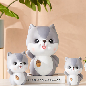 Tirelire en forme d'écureuil en résine, tirelire en forme d'animal, décoration de maison minimaliste, offre spéciale - Product Image 5