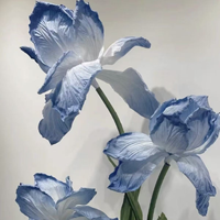 T-FT042 Op maat gemaakte papieren kunst Iris gigantische bloem voor bruiloft, huisdecoratie, winkelpresentatie, feestdagen, evenementen en feestdecoratie