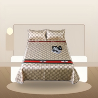 Ensemble de draps d'hôtel blancs en gros, 4 pièces, tissage uni 200 fils, entretien facile, drap plat, drap-housse, taie d'oreiller, linge de lit