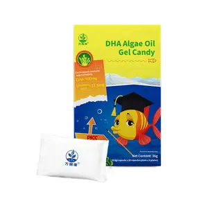 OEM kẹo sản xuất thương hiệu riêng Halal kẹo thực phẩm Omega 3 + DHA EPA cá bột dầu nhai kẹo