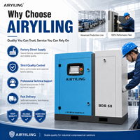Compresseur d'air à vis rotatif 37kW 50HP VSD BDS-50 7,0m³/min Haute efficacité IP65 Économie d'énergie Machines industrielles pour usine