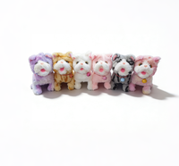 Grand chat en peluche souriant avec clochette - Jouet interactif qui marche et qui fait du bruit - Design amusant et joyeux - Mignon et amusant
