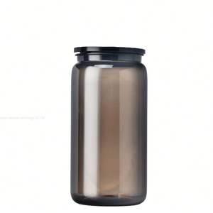 Entrepôt américain : Gobelets en plastique acrylique transparents colorés effet gelée 16oz 20oz, type canette de soda ou de bière, avec couvercles PP colorés - Product Image 6