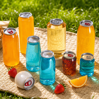 Offre Spéciale – Canette en Plastique PET Transparente Légère avec Logo Personnalisé, 200ml-500ml, à Ouverture Facile pour Emballage de Boissons