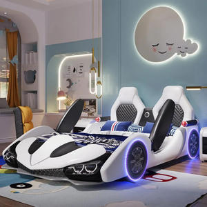 Garantie de qualité ensemble lit de rangement en bois école hôpital utilisation chambre voiture dessin animé chambre pour garçons et filles - Product Image 1