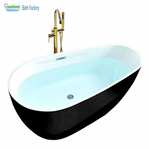 <span class=keywords><strong>Bañera</strong></span> acrílica independiente de 56 pulgadas, <span class=keywords><strong>bañera</strong></span> ovalada de tamaño estándar UPC, color negro, de <span class=keywords><strong>segunda</strong></span> <span class=keywords><strong>mano</strong></span> - Product Image 1