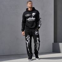 Pantalones Jogger de Algodón French Terry Personalizados al por Mayor, Estilo Urbano Y2K con Estampado Puff, Corte Holgado, Conjunto Deportivo para Hombre