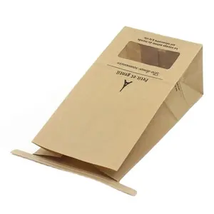 クッキー/スイーツ/ナッツ包装用の経済的なカスタム印刷ウィンドウブリキネクタイ紙袋