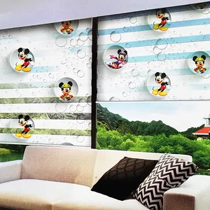 Nhà Máy Giá Đêm Combi MÙ ĐÔI Lăn Shades Blackout Zebra Vải Polyester Giá Rẻ Vải Zebra Rèm Combi Kép Rèm - Product Image 1