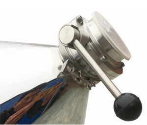 Mezclador de tambor de cintura de polvo de pellets de alimentación seca de mezcla rotativa pequeña de grado alimenticio de acero inoxidable - Product Image 3