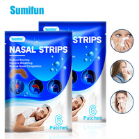 6 Patch Sumifun Plester Hidung Nyaman untuk Pernapasan, Anti-Dengkuran, Plester Pereda Hidung, Perlengkapan Kesehatan K07401, Umur Simpan 2 Tahun