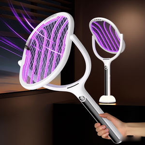 <span class=keywords><strong>Raquette</strong></span> anti-insectes <span class=keywords><strong>électrique</strong></span> portable avec affichage numérique de la puissance et lampe de nuit intégrée - Product Image 4