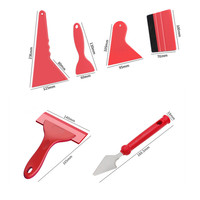 Outil d'emballage d'autocollant de film d'emballage de vinyle, 13 pièces, raclette, grattoir, outils pour vitres de voiture, rasoir, grattoir en fibre de carbone