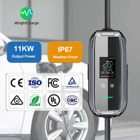 Nouveau chargeur EV portable 11 kW Type 2 Hub de stationnement CE TUV approuvé 16A Câble de charge mobile triphasé Livraison rapide