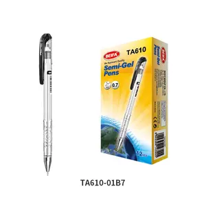BEIFA TA610 0.7 मिमी एसटी टिप प्रेस प्रकार चिकनी लेखन वर्दी निर्वहन त्वरित सुखाने फैक्टरी मूल्य अनुकूलन अर्ध जेल पेन