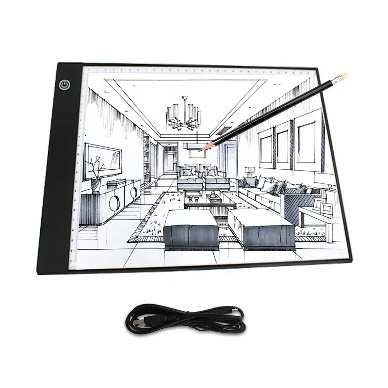 A4 USB Connected acrylic panel led light pad LED drawing writing tracing board for architects