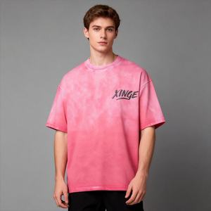 เสื้อยืดโอเวอร์ไซส์คอกลมทรงวินเทจสำหรับผู้ชาย ยี่ห้อ Oem ผลิตจากผ้าฝ้าย/ใยไผ่ 250GSM ลุคสตรีทสไตล์  ผ่านกระบวนการซักแบบทำลายเนื้อผ้า  ป้องกันการหดตัว - Product Image 3