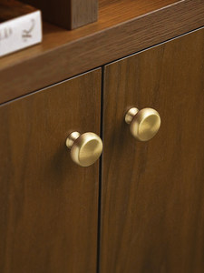 Vintage Chinese messing ronde knop met achterplaat voor kasten, laden, schoenenkasten en nachtkastjes. - Product Image 3
