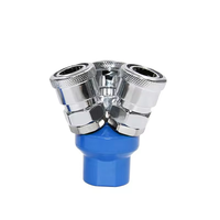 1/4 "connecteur pneumatique bidirectionnel rond Joint à connexion rapide SMY pompe à Air compresseur d'air raccord SMV té rond type C