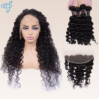 Rambut XYS Ketebalan 180 Hd Renda Kutikula Selaras Wig Virgin, Murah Rambut Manusia Renda Depan Wig dengan Rambut Bayi, Gunakan Rambut Palsu Campuran