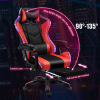 Chaise de jeu en cuir PU, mobilier de bureau moderne de 24 mois, inclinable, rose, pour ordinateur de Gamer